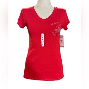 Beverly Hills Polo Club Women's Bright Red Tee